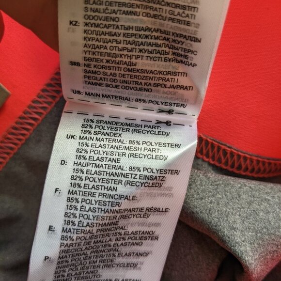 ADIDAS Pants 7/8 Tight Alpha Skin Leggings Grey Neon Pink GC8222 Women's… - Picture 8 of 8